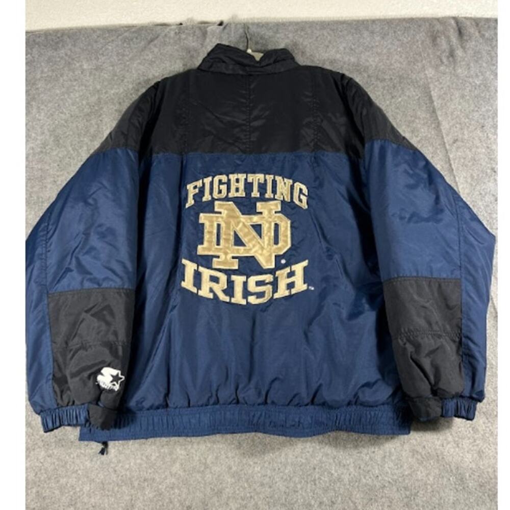 Vintage 90s Starter Notre Dame Fighting Irish Windbreaker Jacket Mens XL NCAA